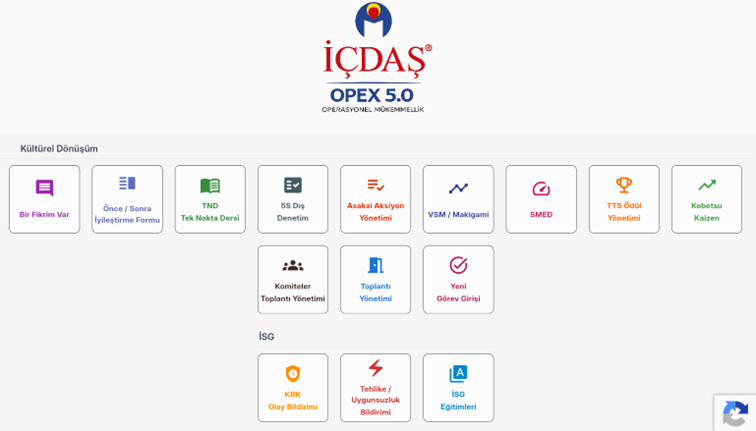 OPEX 5.0 Dijital Platformu OPEX 5.0 Dijital Platformu ve Modülleri